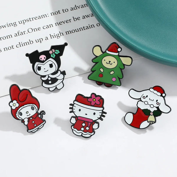 A Very Kawaii Xmas Enamel Pin Set