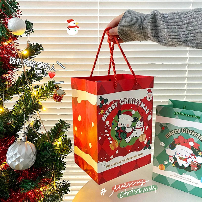 HAPPY Holidays: DIY Stamped Holiday Burlap Gift Bags - Tatertots and Jello