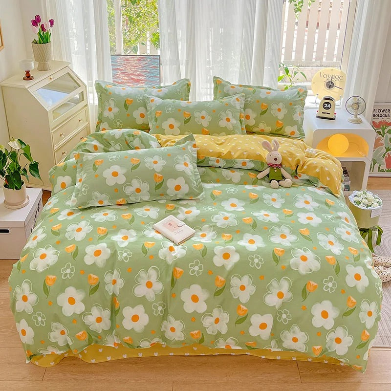 Colorufl Sheets Colorful Floral Sunflower Bedding Sets Sheet Set | Kawaii Babe