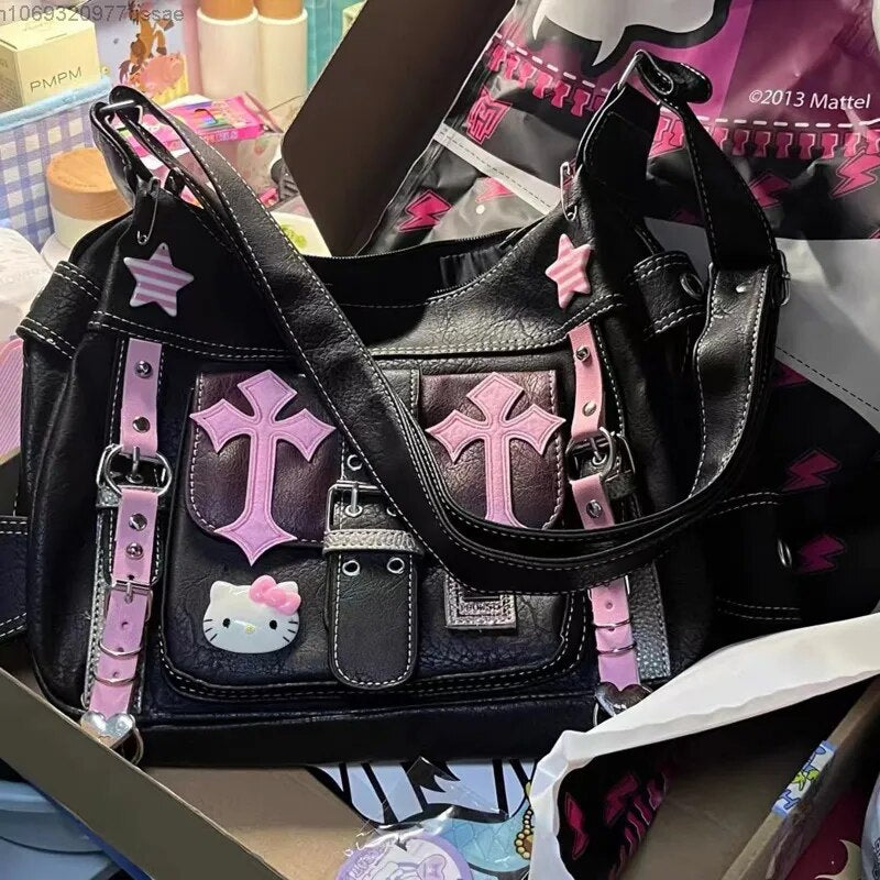 Pastel Goth Y2K Messenger Bag – Kawaii Babe