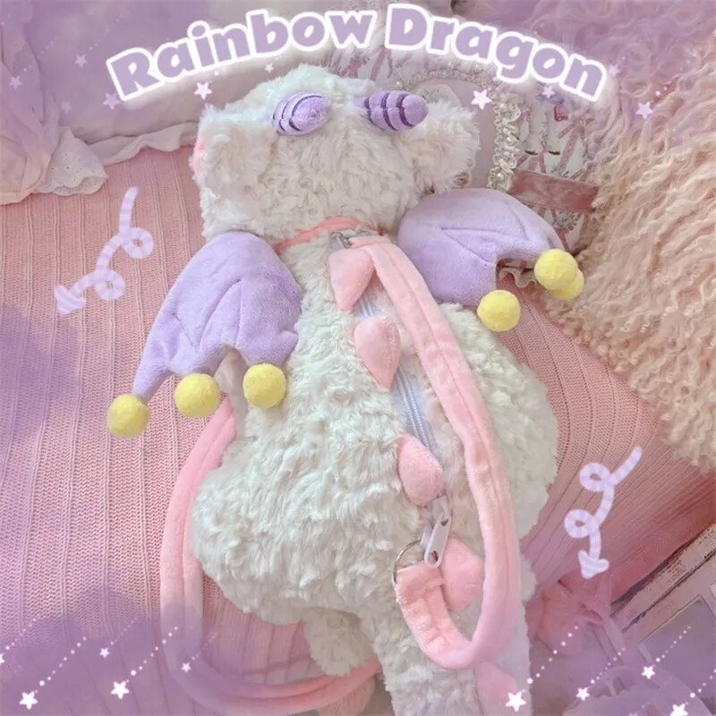 Pastel Party Dragon Plush Handbag