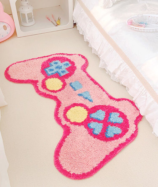 Gamer Girl Area Rug Indoor Floor Mat for eGirls Kawaii Pink Gameboy ...