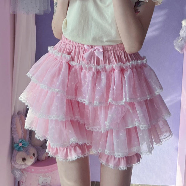 Tulle Lace Bloomer Shorts