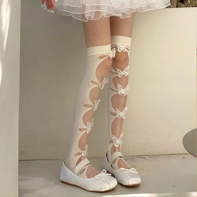 3D Butterfly Cut-Out Stockings