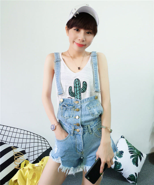 Acid wash denim overalls - acid wash - buckled - buckles - buttons - coveralls