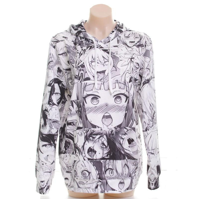 Ahegao hoodie - ahegao - anime - girl - hoodies - kawaii