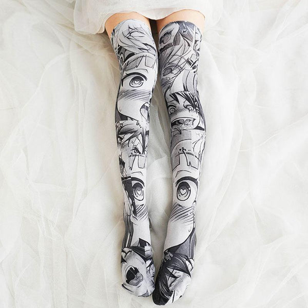 Ahegao stockings - anime - girl - girls - japanese - knee socks