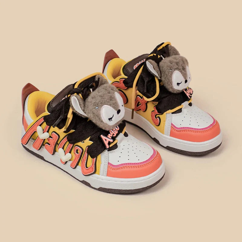 Angel fox sneakers - angel - deer - footwear - fox - high top