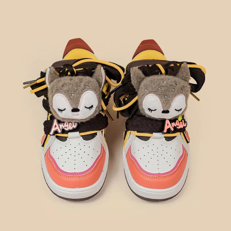 Angel fox sneakers - angel - deer - footwear - fox - high top