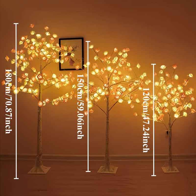 Kawaii artificial pink rose sakura cherry blossom led floor tree