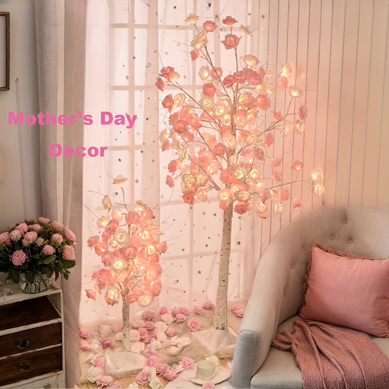 Kawaii artificial pink rose sakura cherry blossom led floor tree