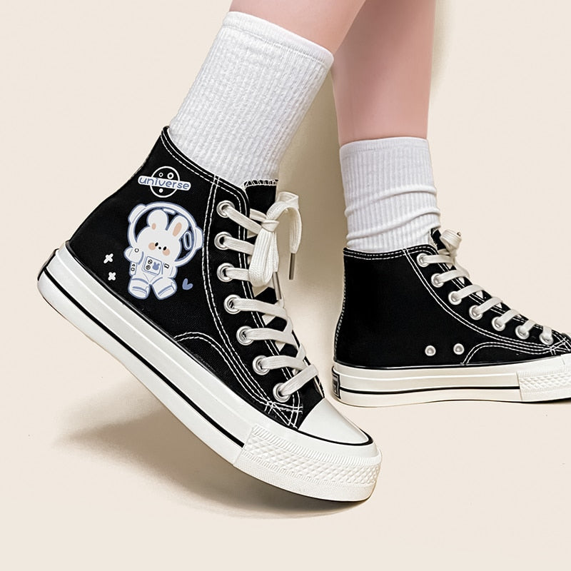 Astronaut bunny high tops - bunny - footwear - high tops - kawaii - shoes