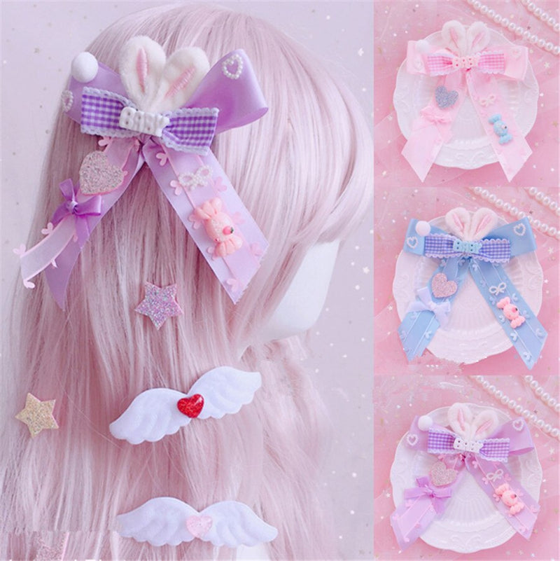 Baby bun hair bows - baby - bun - buns - bunny - clips