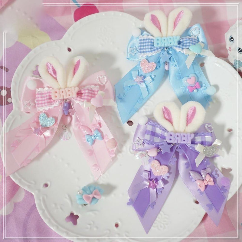 Baby bun hair bows - baby - bun - buns - bunny - clips