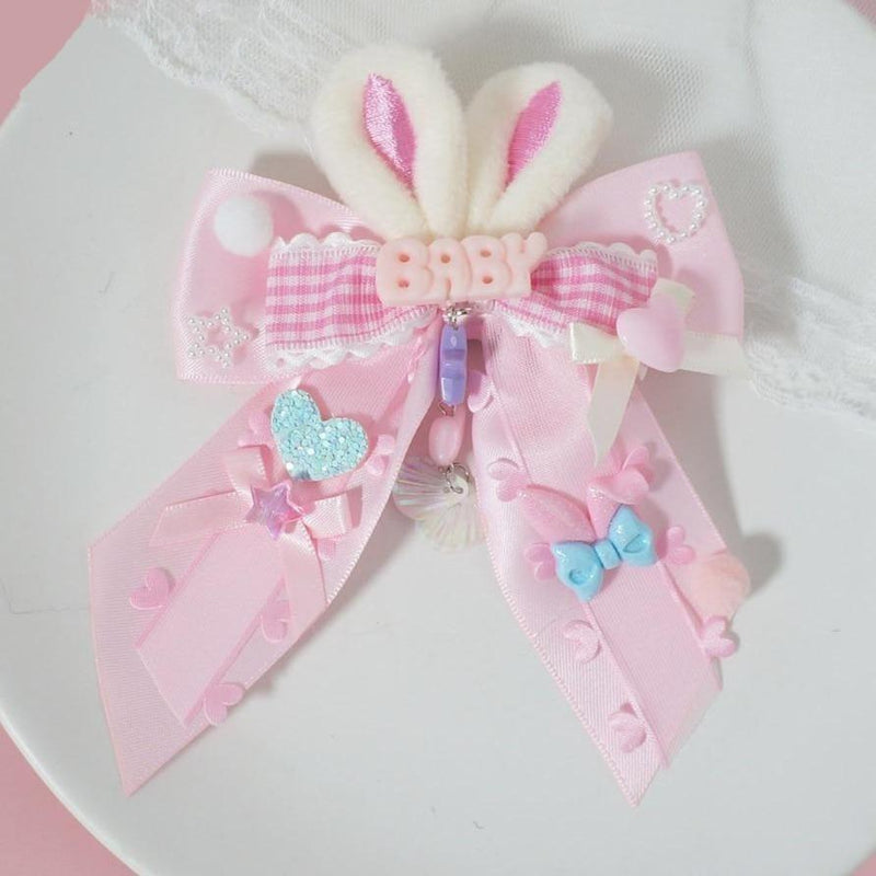 Baby bun hair bows - baby - bun - buns - bunny - clips