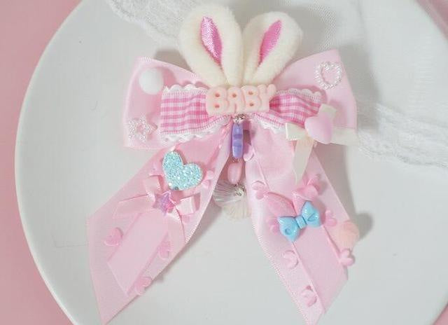 Baby bun hair bows - baby - bun - buns - bunny - clips