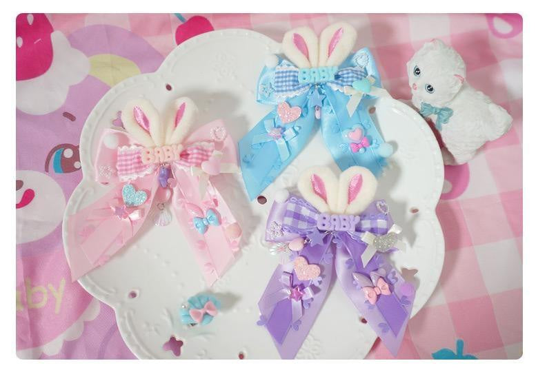 Baby bun hair bows - baby - bun - buns - bunny - clips