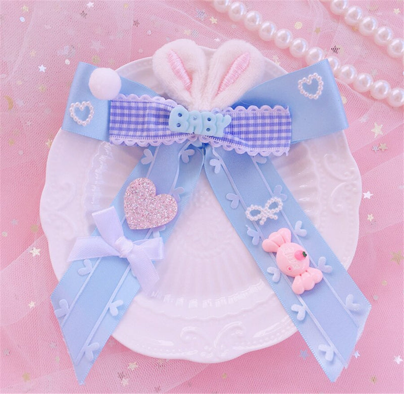 Baby bun hair bows - baby - bun - buns - bunny - clips