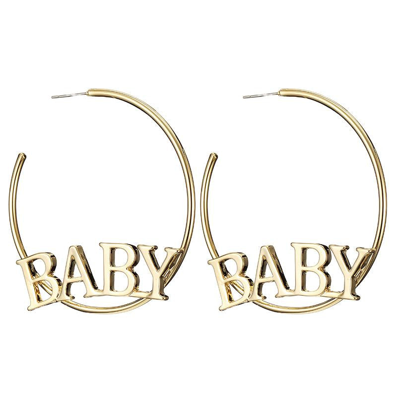 Baby hoop earrings - baby girl - ear rings - gold jewelry - jewellery - jewellry