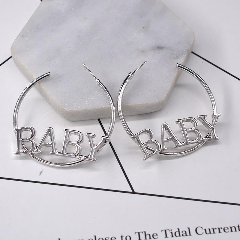 Baby hoop earrings - baby girl - ear rings - gold jewelry - jewellery - jewellry