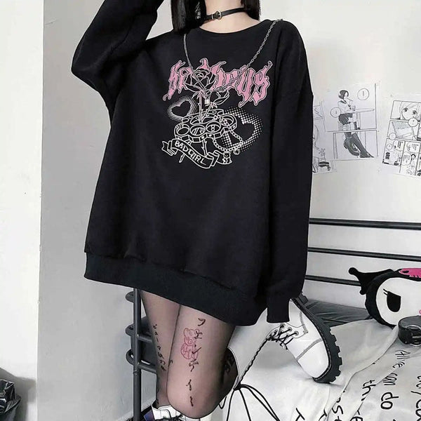 Bad girl pastel goth sweater - gothic - kawaii - long sleeve - new - pastel goth