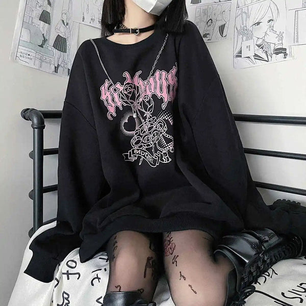 Bad girl pastel goth sweater - gothic - kawaii - long sleeve - new - pastel goth