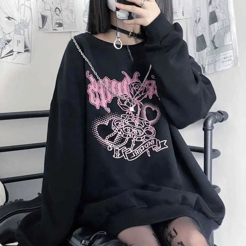 Bad girl pastel goth sweater - gothic - kawaii - long sleeve - new - pastel goth