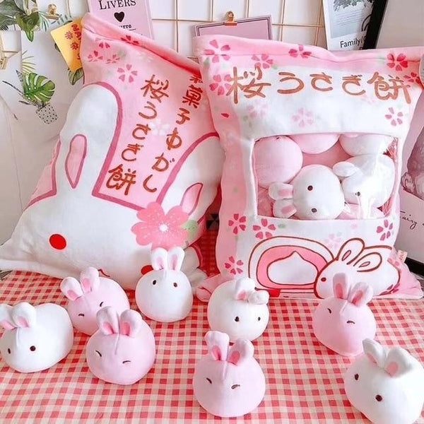 Bag of pink bunnies - baby bun - bunnies - bunny - rabbits - japan