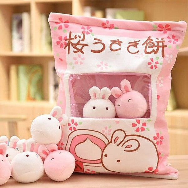 Bag of pink bunnies - baby bun - bunnies - bunny - rabbits - japan