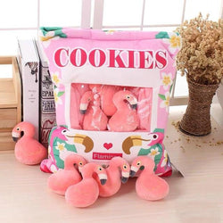 Bag of pink flamingoes - bags - flamingo - flamingos - pink - plush toys