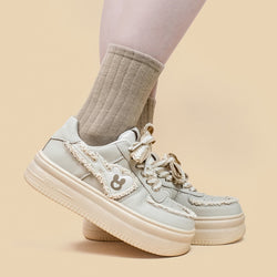 Beige bunny wedge sneakers - bunny - footwear - kawaii - new - shoes