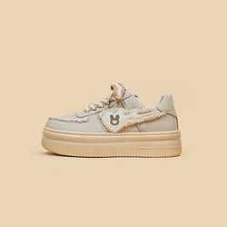 Beige bunny wedge sneakers - bunny - footwear - kawaii - new - shoes