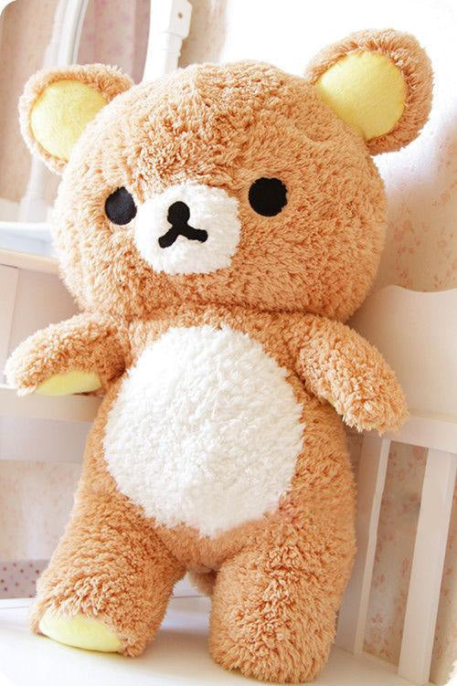 Big fuzzy teddy bear - brown bear - plush toys - plushies - rilakkuma