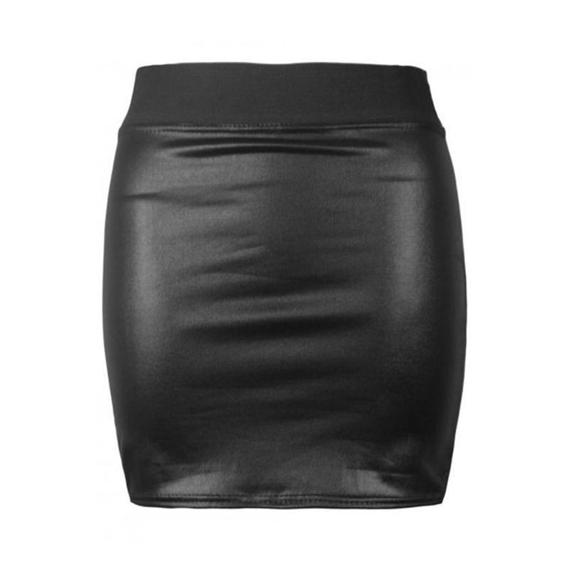 Black leather pencil skirt - black skirt - goth - gothic - leather