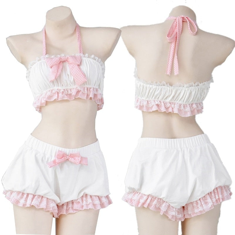 Bloomer baby lingerie set - bloomer - bloomers - lingerie - set - sets