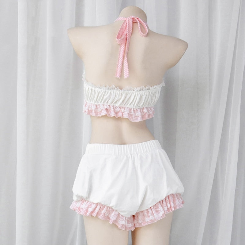 Bloomer baby lingerie set - bloomer - bloomers - lingerie - set - sets