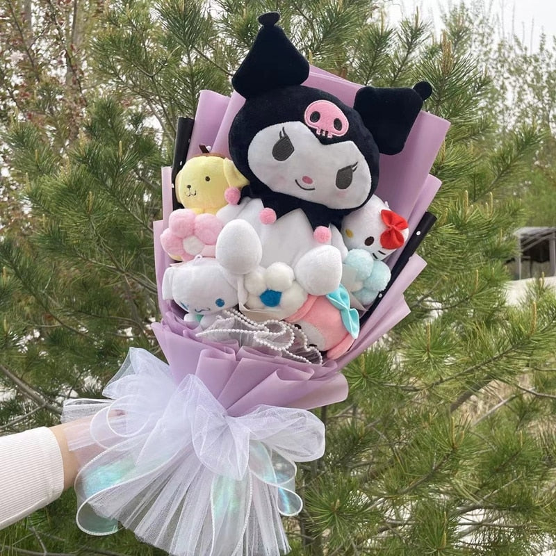 White Haired Blue Eye Zaddy Anime Plush Bouquet