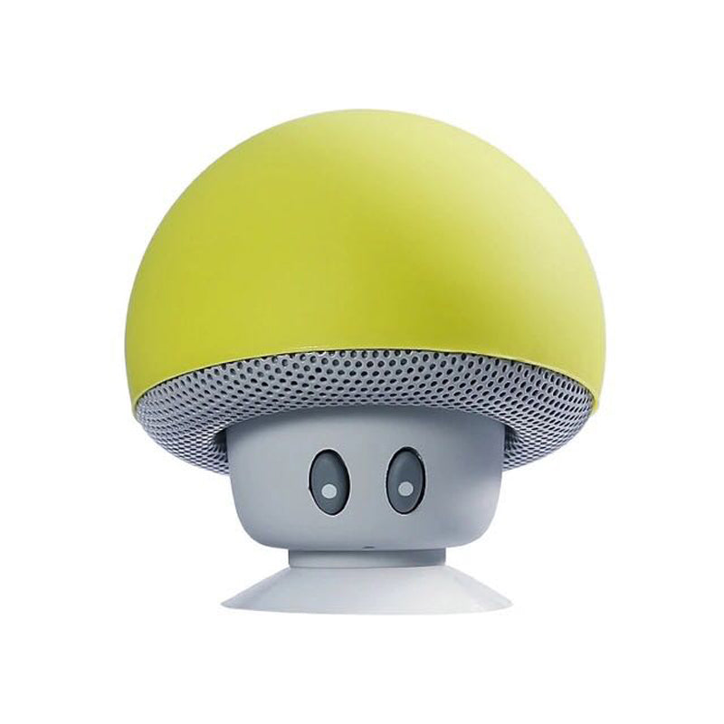 waterproof bluetooth yellow mushroom speaker with built in microphone hands free mic device portable nintendo kawaii mushroom toadstool by kawaii babe