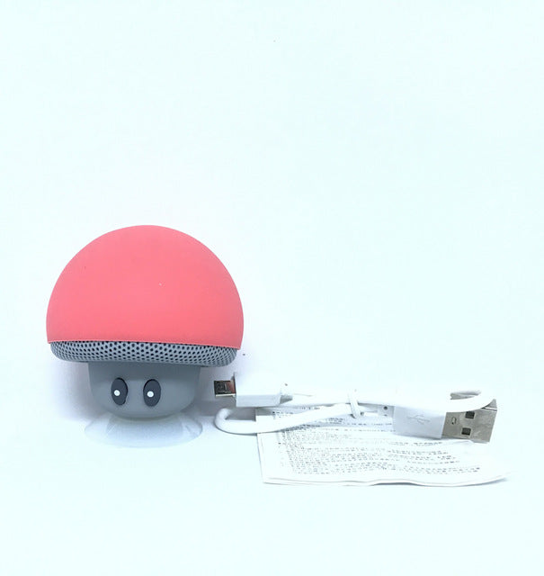 waterproof bluetooth mushroom speaker with built in microphone hands free mic device portable nintendo kawaii red mushroom toadstool by kawaii babe