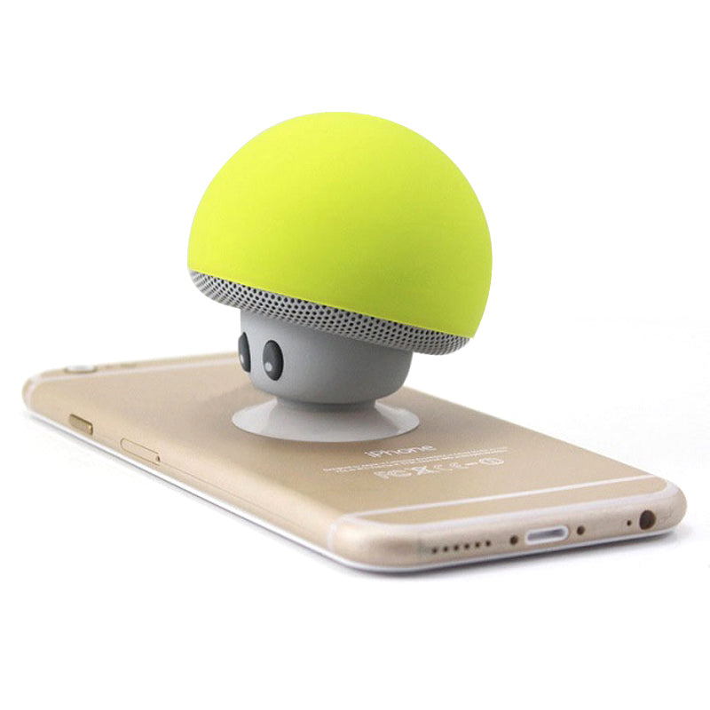 waterproof bluetooth yellow mushroom speaker with built in microphone hands free mic device portable nintendo kawaii mushroom toadstool by kawaii babe