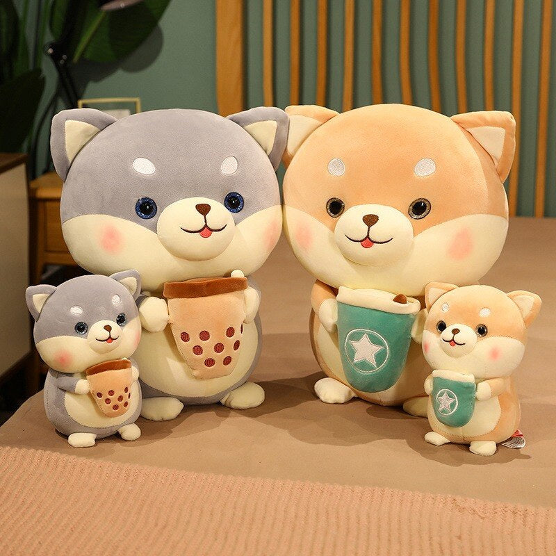 Boba tea shiba inu plush - bubble tea - kawaii - plush - toys - plushies