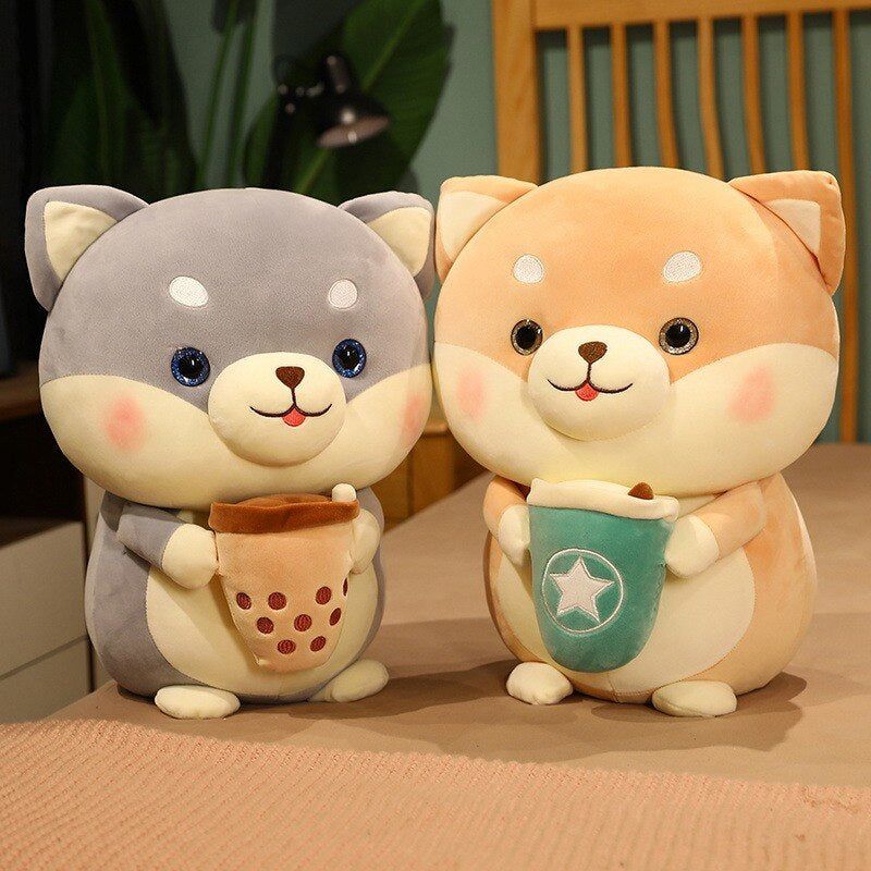 Boba tea shiba inu plush - bubble tea - kawaii - plush - toys - plushies