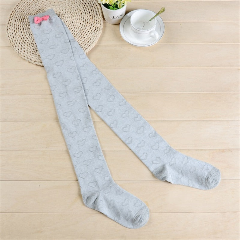 Bows & hearts thigh highs - kawaii - lovecore - socks - stockings