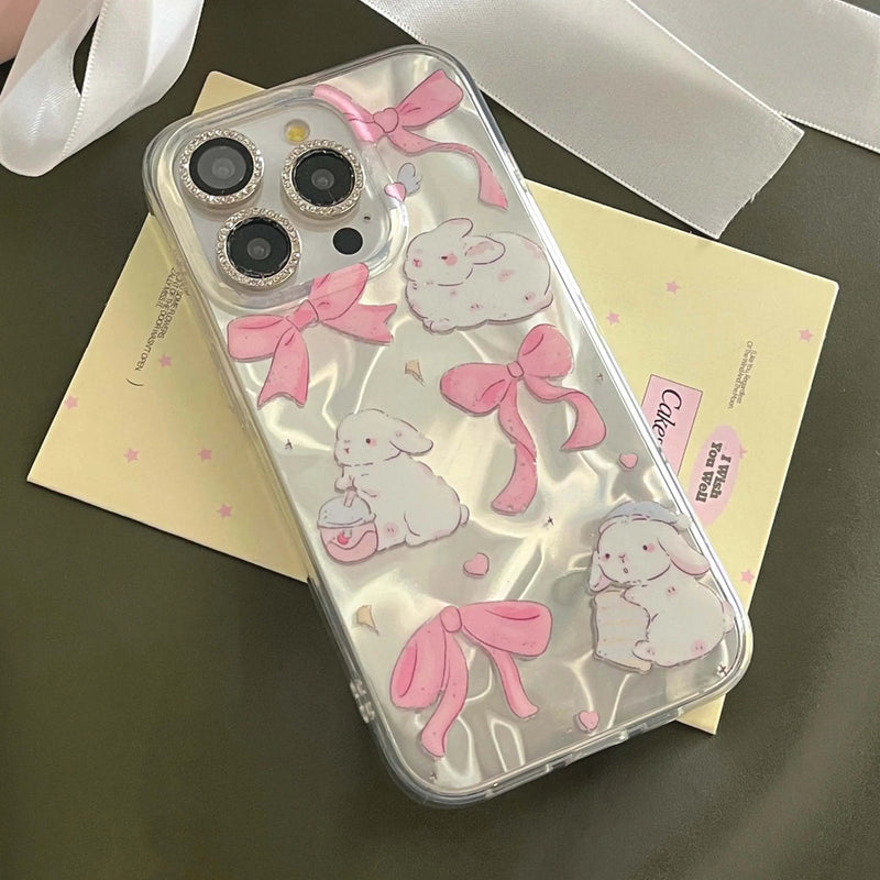 Bunnies and bows iphone case - baby bun - bunnies - bunny - rabbits - decorative