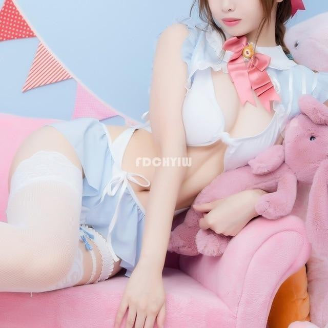 Bunny scout lingerie set - blue lace - bunny - rabbit - cosplay - costume