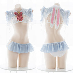 Bunny scout lingerie set - blue lace - bunny - rabbit - cosplay - costume