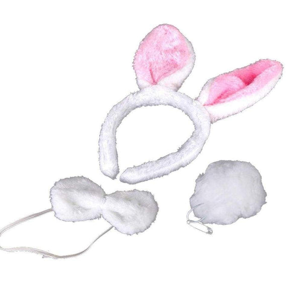 Plush Bunny Rabbit Costume Set Headband Bunny Tail | Kawaii Babe