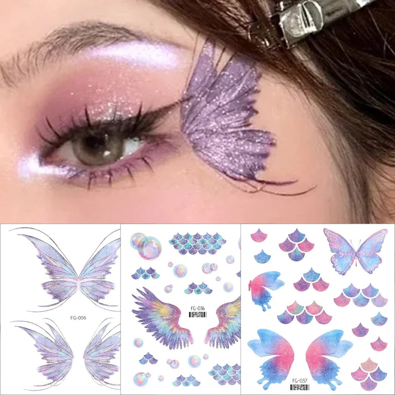 Butterfly temporary wing makeup tattoos - butterflies - butterfly - stickers