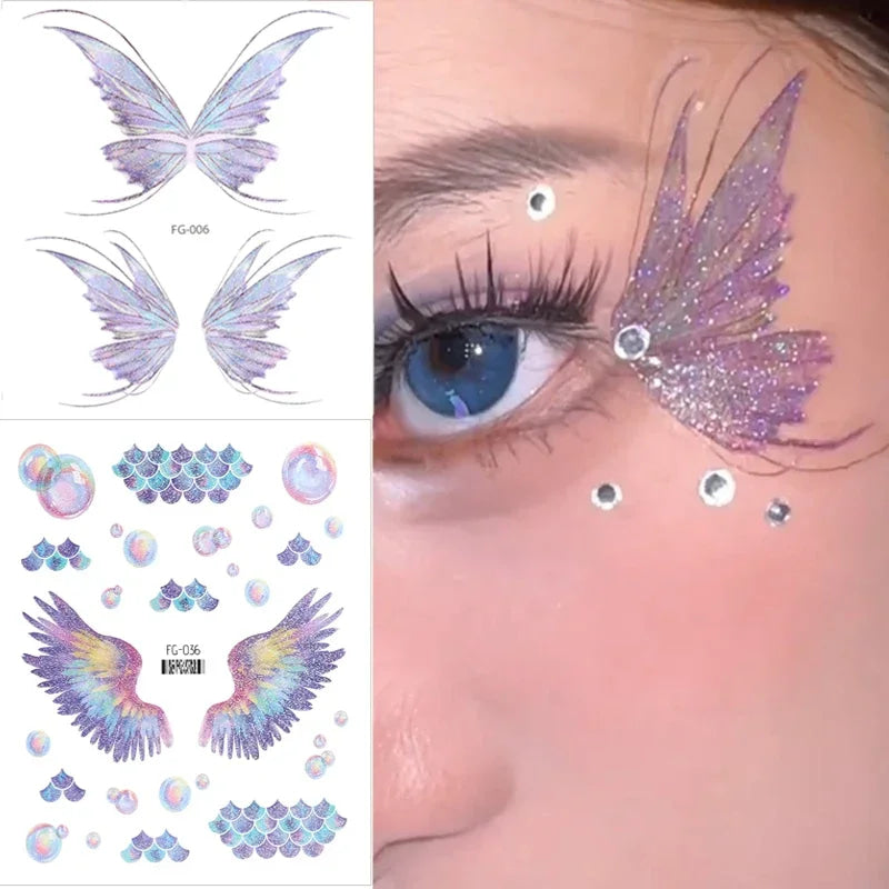 Butterfly temporary wing makeup tattoos - butterflies - butterfly - stickers