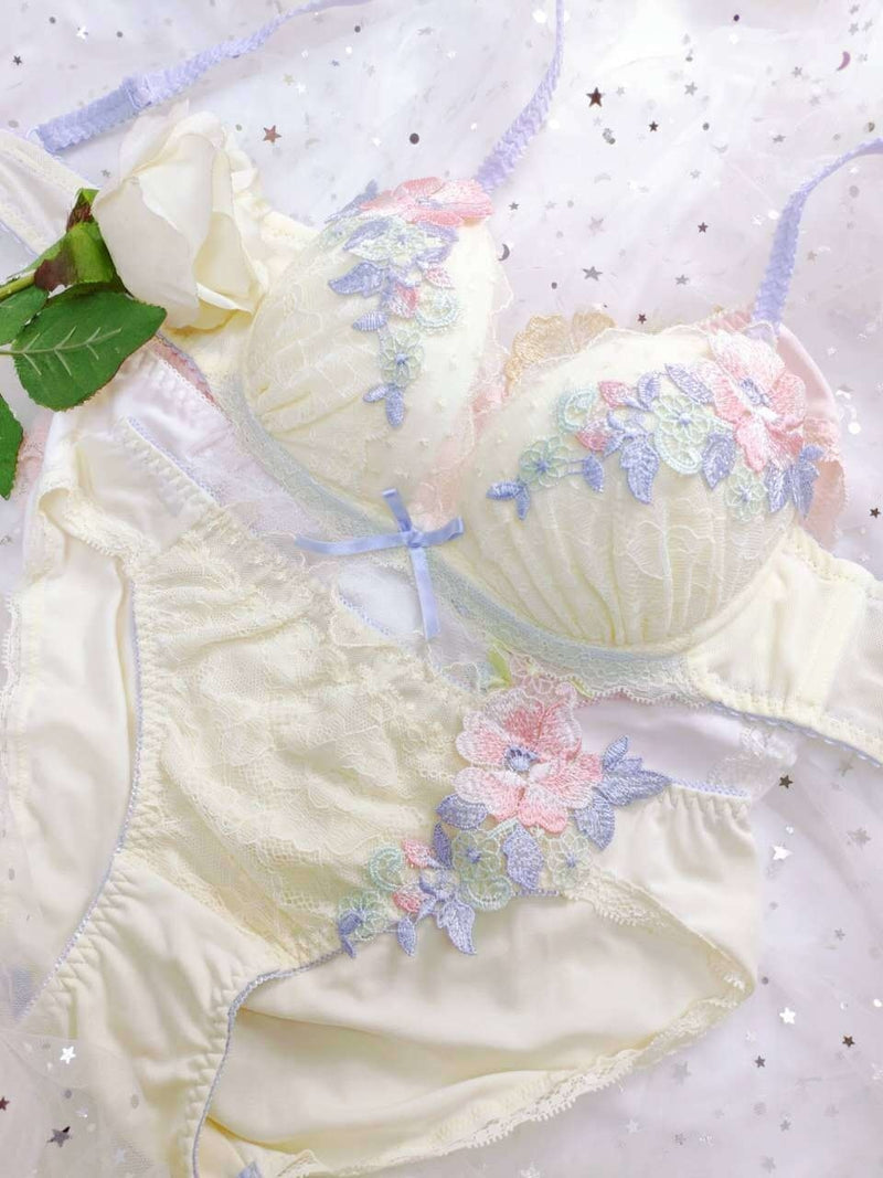 Bras Sets Hot Sale Women Sexy Pink Lolita Style Bra Set Romantic Lace  Embroidery Flowers Underwear Padded Push Up Brassiere And Panties Q230922  From Mengqiqi02, $5.35